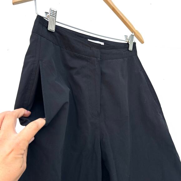 Amomento Women’s Curved Leg Pants Barrel Wide Cropped Small 0 Cotton - Picture 9 of 13